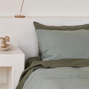 Of the Sun Sage Pillow case single standard linen